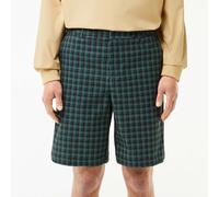 Men's Shorts Lacoste Sport Relaxed-Fit Ultra Dry Bermuda Golf in Green Check