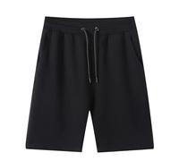 Men's Shorts Men's Shorts with Deep Pockets and Loose Fitting Shorts Suitable for Running Home and Leisure (Black, M)