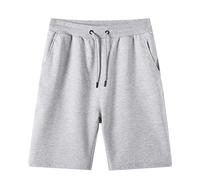 Men's Shorts Men's Shorts with Deep Pockets and Loose Fitting Shorts Suitable for Running Home and Leisure (Grey, M)