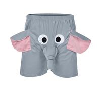 Mens Shorts Novelty Comfy Elephant Pajama Short Pantss Nightwear Loose Fit Short Funny Humorous Underwear Animal Themed Pants Elephant Will Ringplay Strange For Men Uk (Q-0Grey, XL)