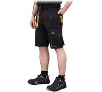 Men's Shorts Summer Work Shorts with 6 Pockets in 4 Colours & 6 Sizes Sizes S-3XL, black/yellow, xl