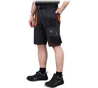 Men's Shorts Summer Work Shorts with 6 Pockets in 4 Colours & 6 Sizes Sizes S-3XL, Grey-black-orange, 3xl