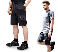 Men's Shorts Summer Work Shorts with 6 Pockets in 4 Colours & 6 Sizes Sizes S-3XL, Grey-black-orange, l