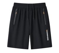 Men's Shorts Swimming Trunks Sports Trousers Casual Shorts for Men Comfortable Loose Fit Summer Daily Wear with Drawstring Breathable Cool Fabric for Daily Activities, black, 7XL