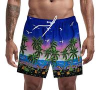 Mens Shorts with Pockets Men's Beach Pants Summer Cool Loose Big Pants Head Surf Drifting Sports Shorts Men's Casual Pants Bathing Suits Men