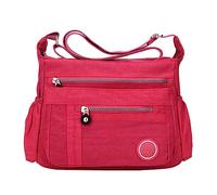 Men's Shoulder Bag Elegant Lightweight Casual Shoulder Handbag Purse Bookbag (Hot Pink, One Size)