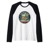 Mens Siberian Dad Like A Regular Dad But Cooler Cat Dad Raglan Baseball Tee