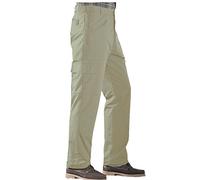 MENS SIDE ELASTICATED WALKING/WORKING ACTION TROUSERS POLY/ COTTON FABRIC STAIN & WATER REPELLENT FINISH WIND PROOFSIZES, 30"32"34"36"38"40"42"44"46"48" INSIDE LEG LENGTH 27" 29" 31" (36 31, Beige)
