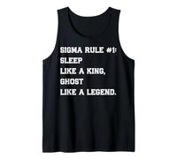 Mens Sigma Rule Quote Silent Strength Lone Wolf Mindset Viral Tank Top