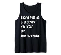 Mens Sigma Rule Quote Silent Strength Lone Wolf Mindset Viral Tank Top