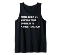 Mens Sigma Rule Quote Silent Strength Lone Wolf Mindset Viral Tank Top