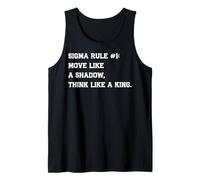Mens Sigma Rule Quote Silent Strength Lone Wolf Mindset Viral Tank Top
