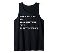 Mens Sigma Rule Quote Silent Strength Lone Wolf Mindset Viral Tank Top