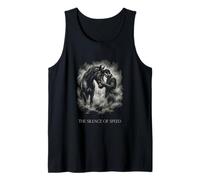 Mens Silence of Speed Horse Rider Moody Equestrian Design Tank Top