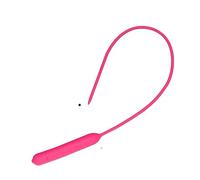 Men's Silicone Urethral Vibrator - Prostate Massager & Stimulation Rod, 10 Vibration Modes, Soft and Comfortable, Adult Pleasure Device (Red Long Version, Diameter 7.5mm)