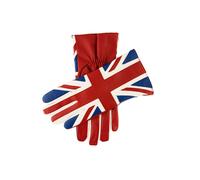 Men's Silk-Lined Leather Gloves with Union Jack Design - Union Jack / L