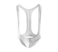 Men's Silk Pajamas Erotic Underwear for Men, Perforated Ice Silk Mesh Thong Breathable Open Bathrobe Bathrobe, white, L