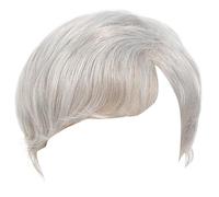 Men's Silver Gray Wigs Hairpiece Breathable Headcover For Everyday Use And Special Occasion Quick Hairstyling Accessory Men's Wigs For Daily Use