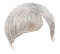 Men's Silver Gray Wigs Hairpiece Breathable Headcover For Everyday Use And Special Occasion Quick Hairstyling Accessory Synthetic Fiber Men's Hairpiece