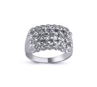 Mens Silver III 4 Row King George III Keeper Guard Ring 13mm - ARN096 Jewelco London Silver U
