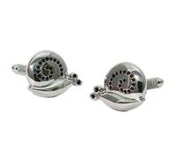 Mens Silver Snail Gardener Cufflinks & Gift Box By Onyx Art