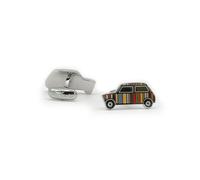 THE SAVILE ROW COMPANY LONDON Men's Rhodium Plated Formal Shirt Cufflinks - Silver Tone Car