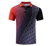 Men's Simple Color Clash Printed Sports Polo Shirt - Loose Breathable Sweat Proof Sports Shirt Tennis Badminton Etc Training Sports Shirt Outdoor Jogging Exercise Tops Summer Breathable Tops Purple