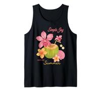 Mens Simple Joy Summer Tropical Coconut Floral Beach Tank Top