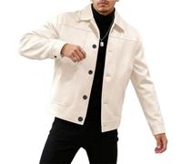 Men's Single Breasted for blazer Black Grey Khaki Beige Options | Single breasted design, notched lapel collar, loose comfortable fit, solid color options, spring autumn wear