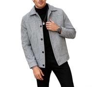 Men's Single Breasted for blazer Black Grey Khaki Beige Options | Single breasted design, notched lapel collar, loose comfortable fit, solid color options, spring autumn wear