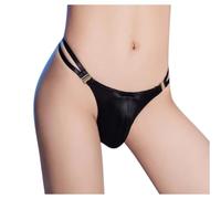 Men's Sissy Panties Femboy Thong Underwear Jockstrap Lingerie for Cross-dressers, Black, One Size