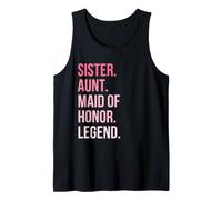 Mens Sister Aunt Maid of Honour Legend Wedding Aunt Tank Top