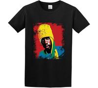 Men's Sizzla Solid As A Rock T-Shirt Print Tees Short Sleeve O Neck Black L