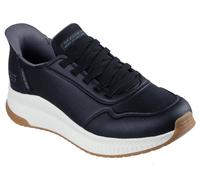 Skechers Men's Slip-ins: BOBS Sport Squad 4 - Direct Step Sneaker in Black, Size 9 | Synthetic/Textile