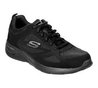 Skechers Men's Dynamight 2.0 Fallford Trainers, Black Leather Mesh Pu Trim, 8 UK