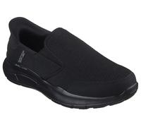 Skechers Men's Equalizer 5.0 Drayze Slip-On Sneakers, Black Mesh/Duraleather/Black Trim, 12 UK