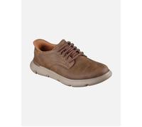 Men's Skechers Garza Duran Leather Men's Taupe Trainers - Brown - Size: 8