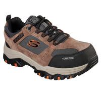 Skechers Men's Greetah Trainers, Brown Brown Suede Leather W Textile Br Bk, 10.5 UK