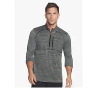 Men's Skechers M2LT96/LTGY ON THE ROAD Mens 1/4 Zip Top Alloy/Bold Black - Size: LARGE