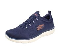 Skechers Men's Summits - Louvin Sneaker in Navy Blue/Orange, Size 11 | Textile/Synthetic, Machine Washable