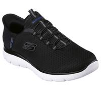 Skechers Men's Summits High Range Slip-On Sneakers, Black Mesh/Wht Trim, 10 UK