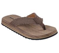 Men's Skechers 205098/BRN TANTRIC - FRITZ Mens Toe Post Sandals Brown - Size: 9.5