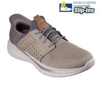 Mens Skechers Taupe Vegan Slip-Ins Relaxed Fit Slade-Ocon Trainers 210811/TPE
