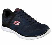 Skechers Men's Satisfaction Flash Point Sneakers, Blue(Navy/Black), 9.5 UK (44 EU (10.5 M US))