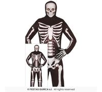 Fiestas Guirca Fancy Dress Adult Skeleton in Black | Size: Medium Fiestas Guirca Black M