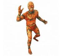 Men's Skeleton Suit Halloween Costume, 3D Print Jumpsuit, Funny Bodysuit, Fancy Dress for Adults - Gold