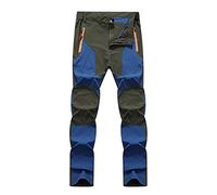Men's Ski Trousers Quick Dry Lightweight Waterproof Winter Trousers, Green, 4XL