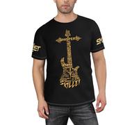 Men's Skillet-Band Shirt Sleeve T-Shirt for Men Casual Short Sleeve Crew Neck Tops Black L