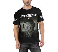 Men's Skillet-Band Shirt Sleeve T-Shirt for Men Casual Short Sleeve Crew Neck Tops Black L