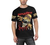 Men's Skillet-Band Shirt Sleeve T-Shirt for Men Casual Short Sleeve Crew Neck Tops Black L